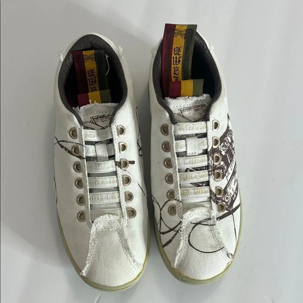 Vintage L.A.M.B. White and Brown Sneakers 6